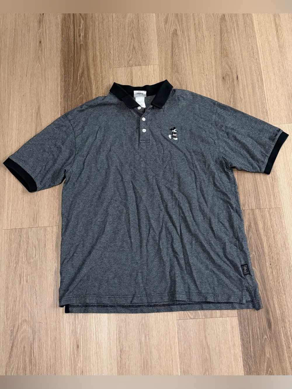 VTG Walt Disney World Men’s Herringbone Polo Shirt size XL 90’s Mickey Mouse